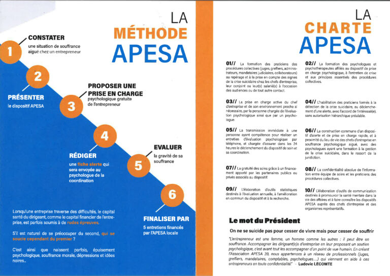 INFORMATION SUR LE DISPOSITIF APESA